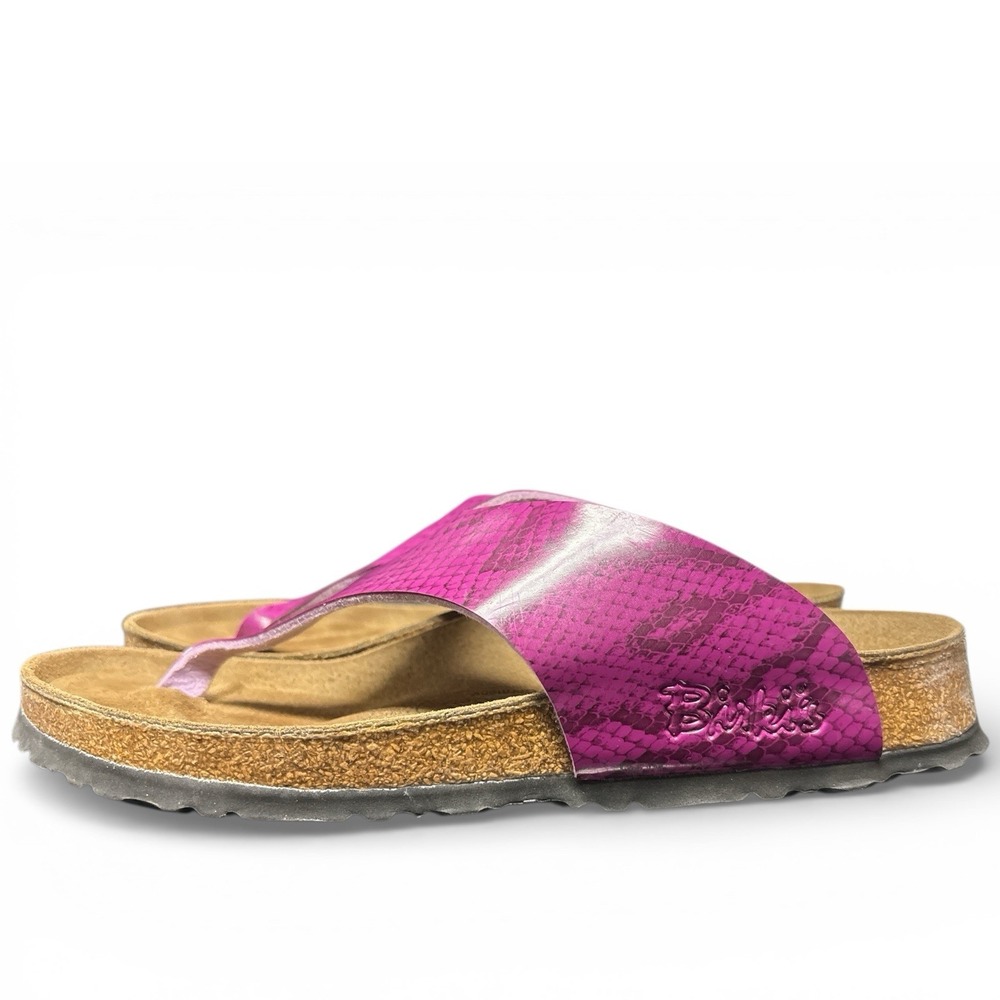 Birki's Gizah Purple Snakeskin- embossed Thong Sandals, Women's 9-9.5 EU 40